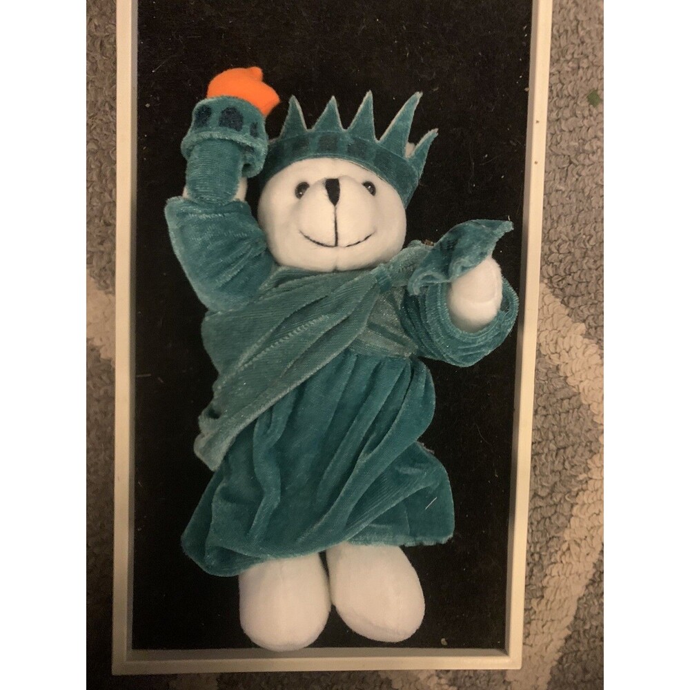 8" New York Teddy Bear, VTG 1997, Statue of Liberty, Plushy  Toy, Stuffed Animal